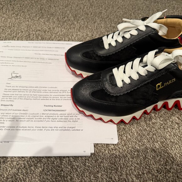 Christian Louboutin Loubishark sneakers size 37 - Picture 1 of 5